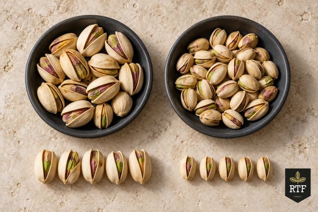 Understanding Pistachio Sizes: What Does 18/20 or 28/30 Mean